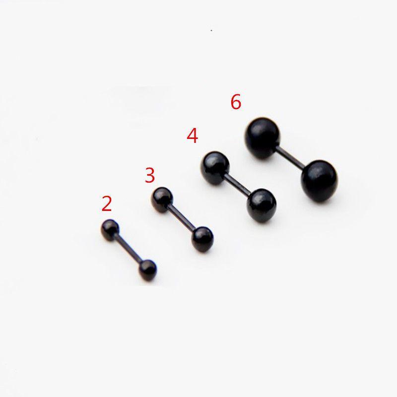 

Double-End Screw Female Beanie Niche Design Thin Needle Double Head Turnbuckle-Black 3mm3 Pair