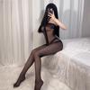 Bodysuit Women Fishnet Crotchless Lingerie Elastic Female Jumpsuit Mesh Clothing Pajamas See Through Lace Open Crotch Thigh High
