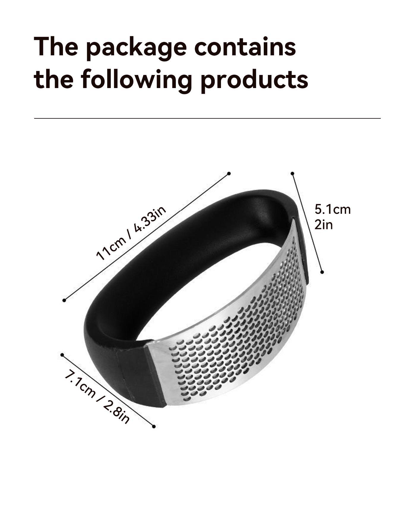 

Ручной чеснокодавилка из нержавеющей стали, измельчитель чеснока и имбиря для фруктов и овощей, кухонные аксессуары чёрный