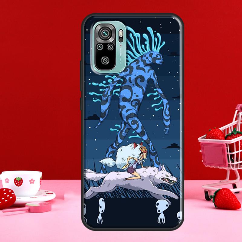 Anime Kodama Tattoo Case For Xiaomi Redmi 10 9 9A 9C 9T Back Cover For Redmi Note 11 Pro 8 9 10 Pro 9S 10S 11S