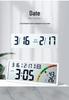 Large LCD Clock with Lunar Calendar, Temperature & Humidity Display for Living Room, Multi-functional Digital Clock 8304.
