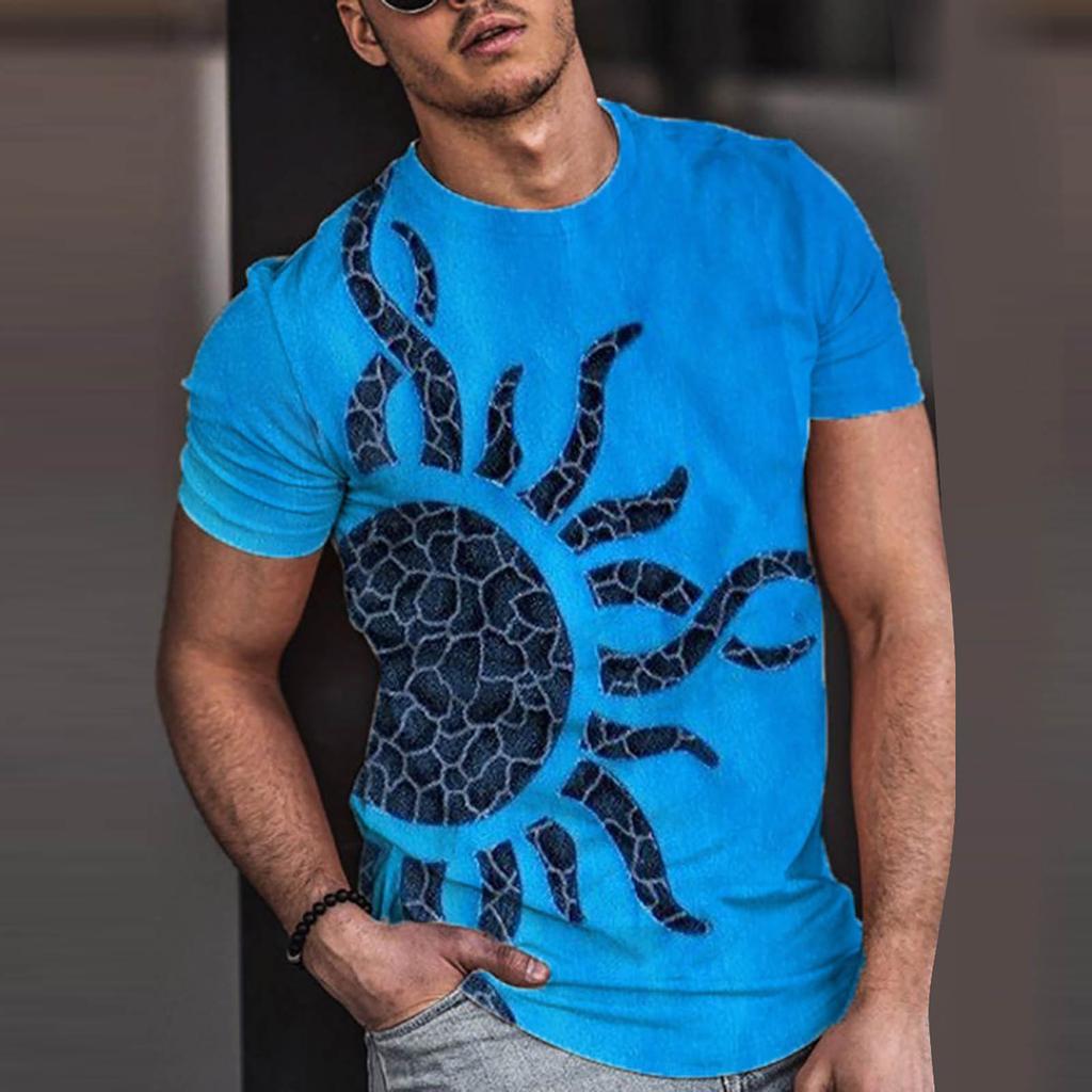 Herr Street Muscle Kortärmig Tryck Personlighet Mode Mode T-shirt