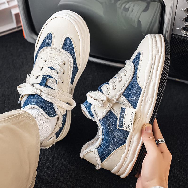 Shoes new spring breathable senior sense youth casual board shoes thick sole heightening sports shoes