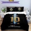 Messi Argentina Jersey Personalized Name Bedding Set,Soft Bed Linen for Bedroom Home Decoration,Perfect Gift for Football Fans,Breathable Duvet Cover 