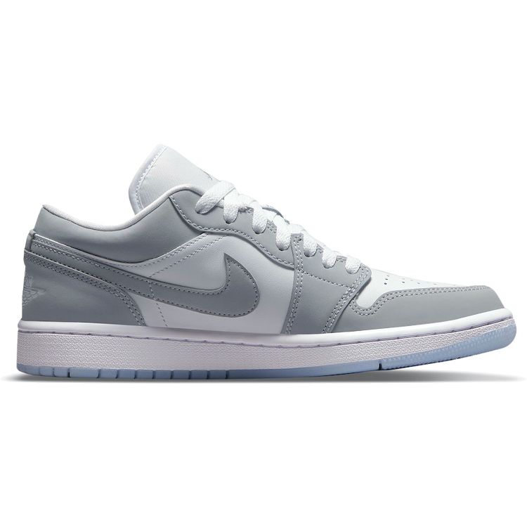 Air Jordan 1 Low Weiß Wolf Grau Damen Turnschuhe Aluminium DC0774-105