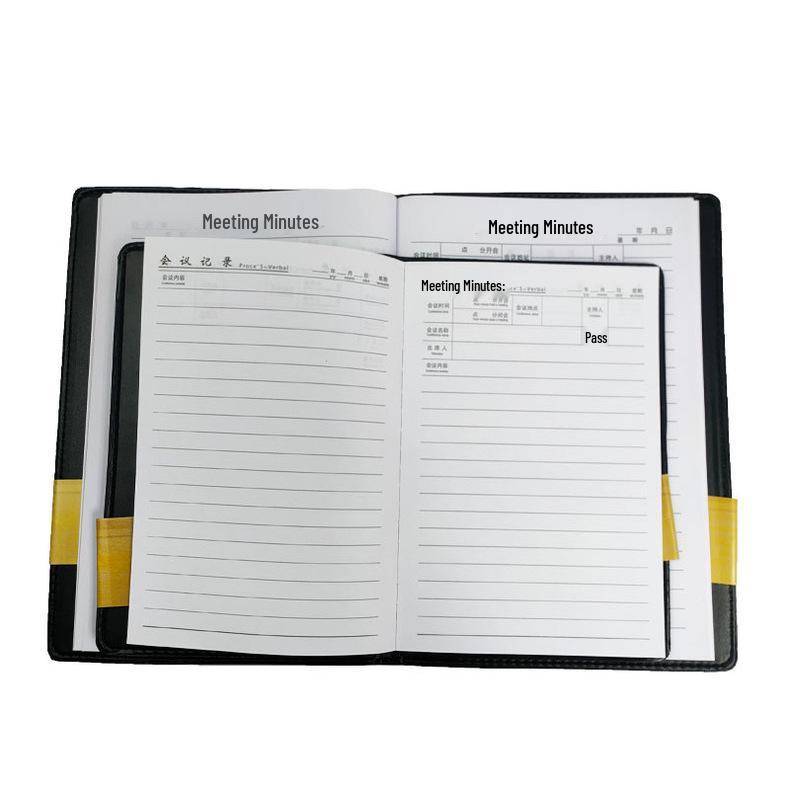 18K Soft Leather B5 Business Meeting Notebook