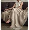 2025 A-Class All-Cotton Summer Quilt: Solid Color Gauze Blanket for Air Conditioning & Travel
