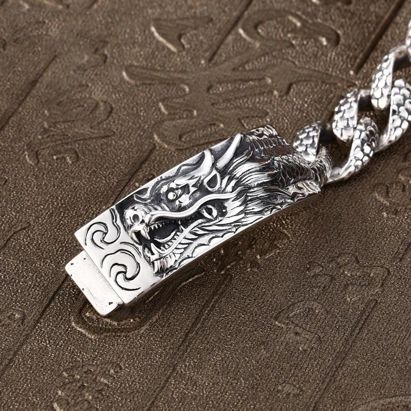 Personalized Dragon Head Bracelet, Mighty Men's Bracelet, Retro Dragon Bracelet, Jewelry