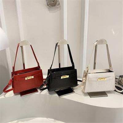 Crocodile Print Solid Colour Simple Casual Fashion Handheld Single Shoulder Crossbody Women's Bags