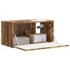 Wall Mounted TV Cabinet Smoked Oak Finish 60 x 31 x 29.5 cm
