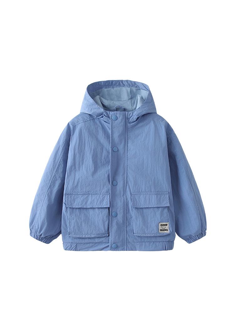 Malwee Boys' Autumn Winter Workwear Style Windbreaker Jacket - Handsome Little Boy's Zipper Shirt