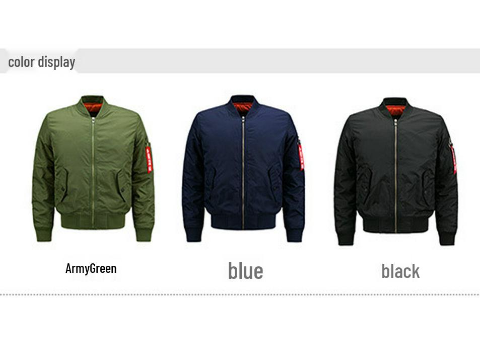 Men's Cross-Border Stand-up Collar Cotton MA01 Pilot Baseball Jacket, Plus Size, Autumn/Winter Casual Coat