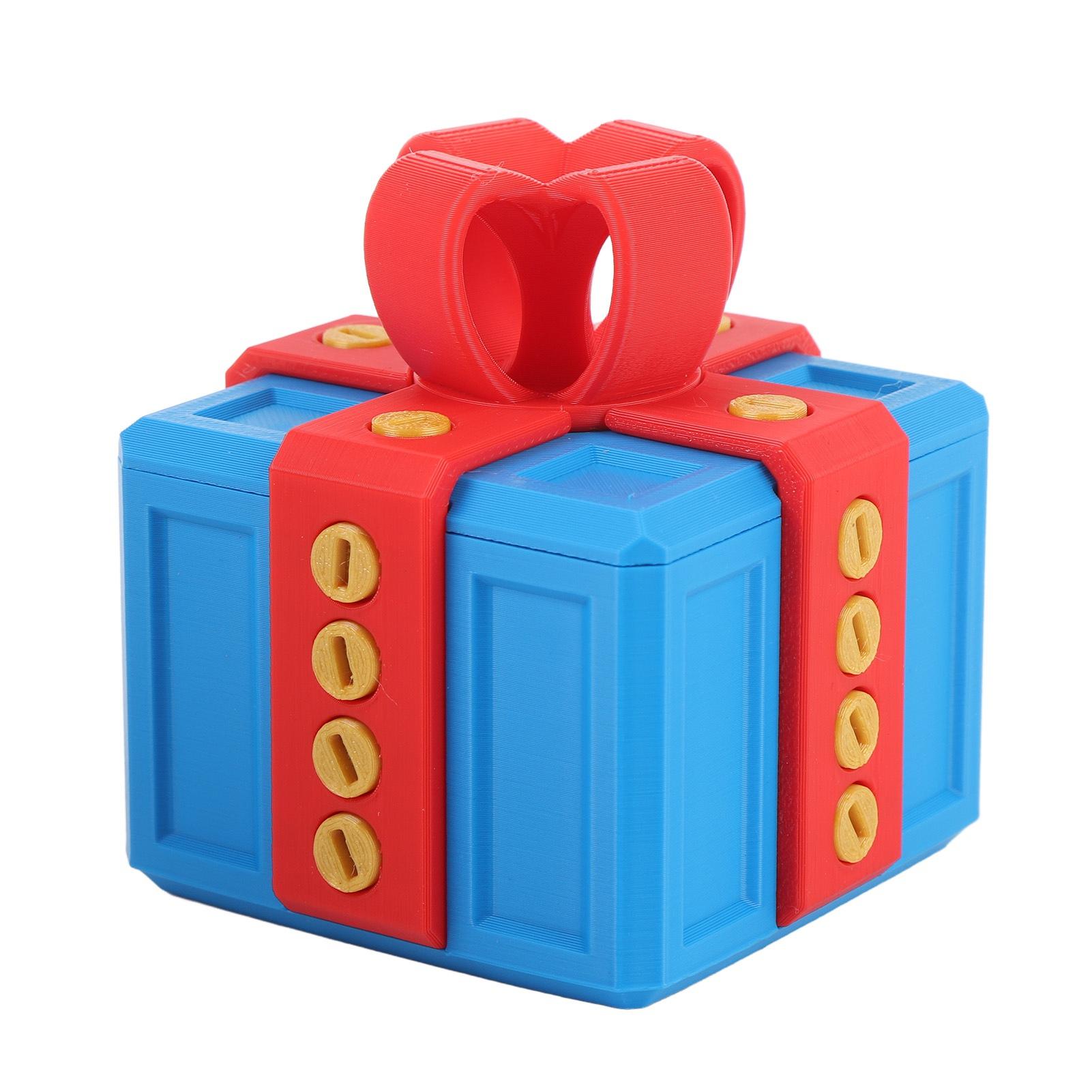 

Annoying Present Box with Screws Novelty Funny 3D Printed Present Box for Storing Toys Holiday Decorations