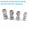 1/1/6/8/11/11mm Stainless Steel Compression Tube Fitting Straight Compression Fitting Coupler Double-Ferrule Adapter