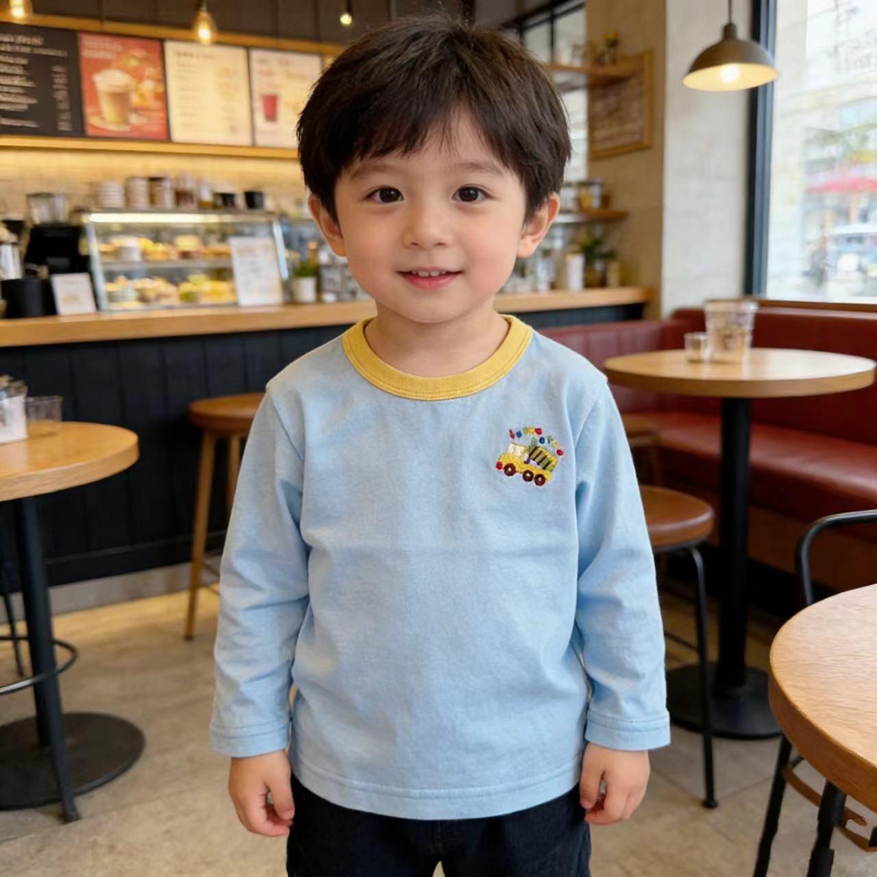 2026 Spring Arrival: Kids Cartoon Long Sleeve Base Layer for Toddlers & Children 100 cm