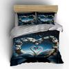 Swan Pair, Floral Heart. Bedding Sets Duvet Cover Sets Duvet Covers Pillowcases(1 * Duvet Cover 2 * Pillowcases Without Duvet Insert)