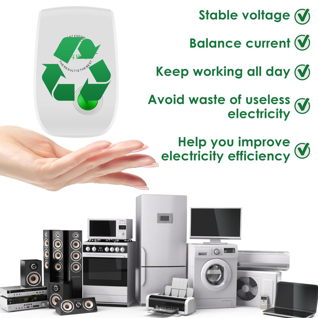 Electricity Energy Saver Electricity Saving Box 90-250V Green Energy-saving Electrical Socket Adapter Compatible with US Plug