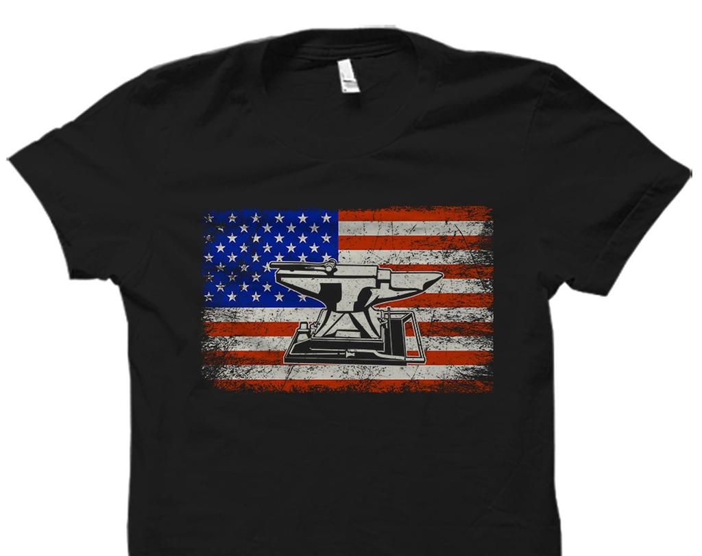Blacksmith Shirt. Blacksmith Gift. Blacksmithing Shirt. Blacksmithing Gift. Metalsmith Shirt. Metalsmith Gift. Blacksmith USA Flag #OS5907