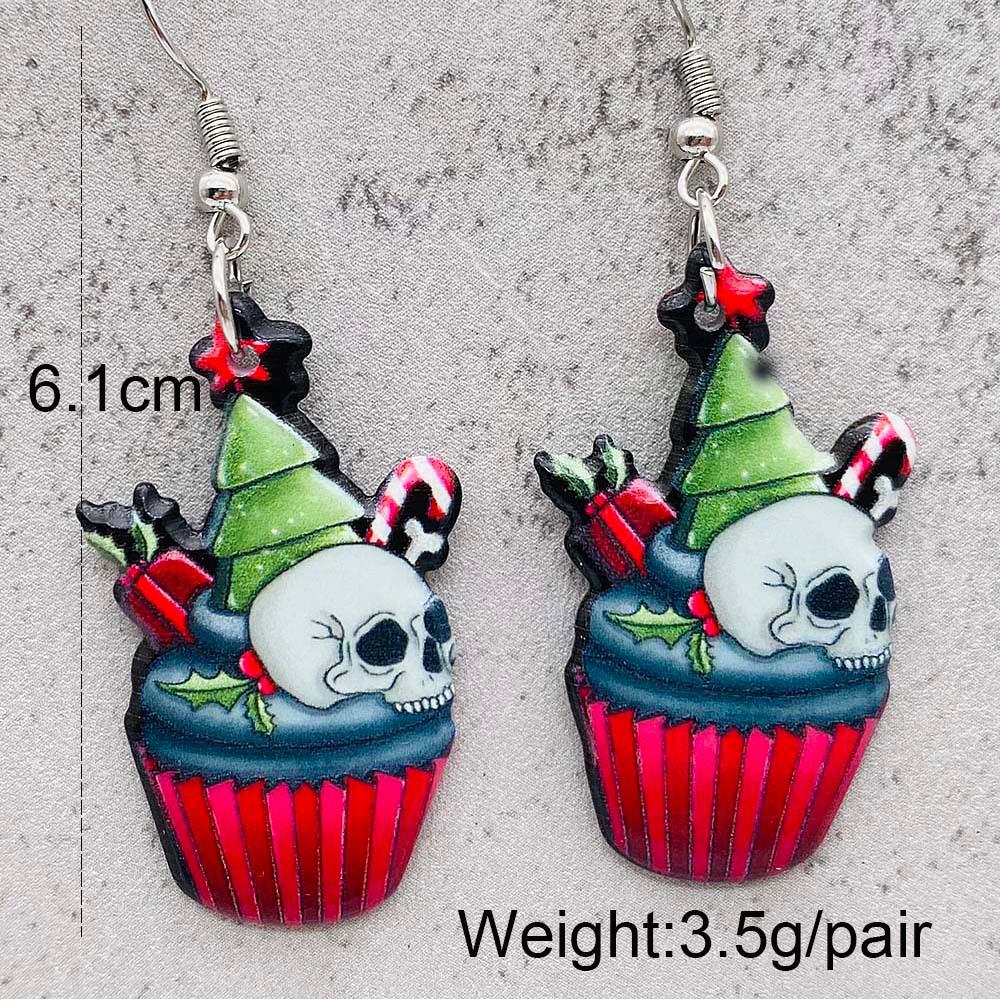 Quirky Holiday Jewelry: Snowman, Candy Cane, and Snowflake Acrylic Christmas Earrings