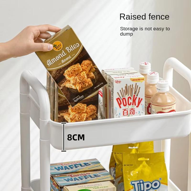 Trolley Bookshelf Kitchen Storage Rack Kitchen Corner Narrow Slit Storage Cabinet Bathroom Living Room Home Organizer Gifts