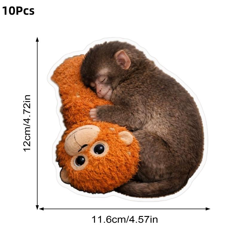 

10Pcs Cartoon Cute Protect Punch The Monkey Sticker Diy Scrapbook Notebook Phone Case Decorations Sticker Children S Gifts A2