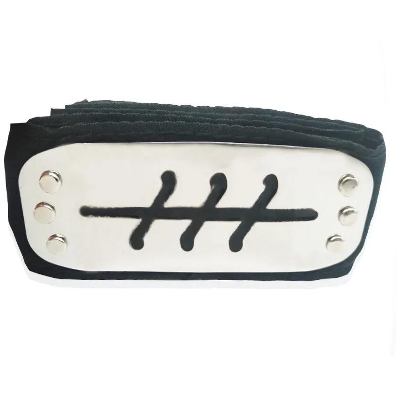 Anime Figures Headbands Guard Ninja Accessories Uzumaki Hatake Kakashi Head Belt Cosplay Props Kids Toys Cool Gift
