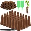 50Pcs Hydroponics Seed Starter Grow Sponges Seedling Starter Plugs Kit with Plant Labels Tweezer Replacement Root Garden Plantin