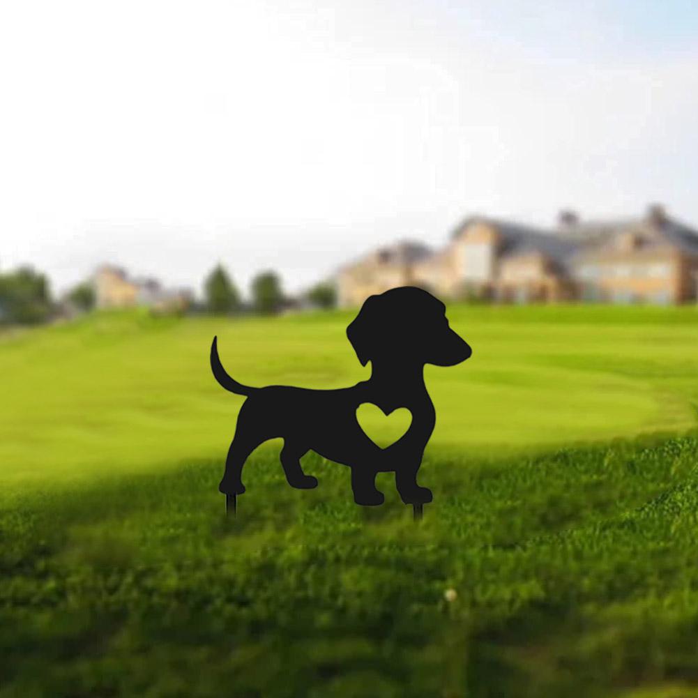 1 Pcs Wrought Iron Modern Dog Sculpture Abstract Dog Simple Decoration Statue Art Home Ornament L9C2