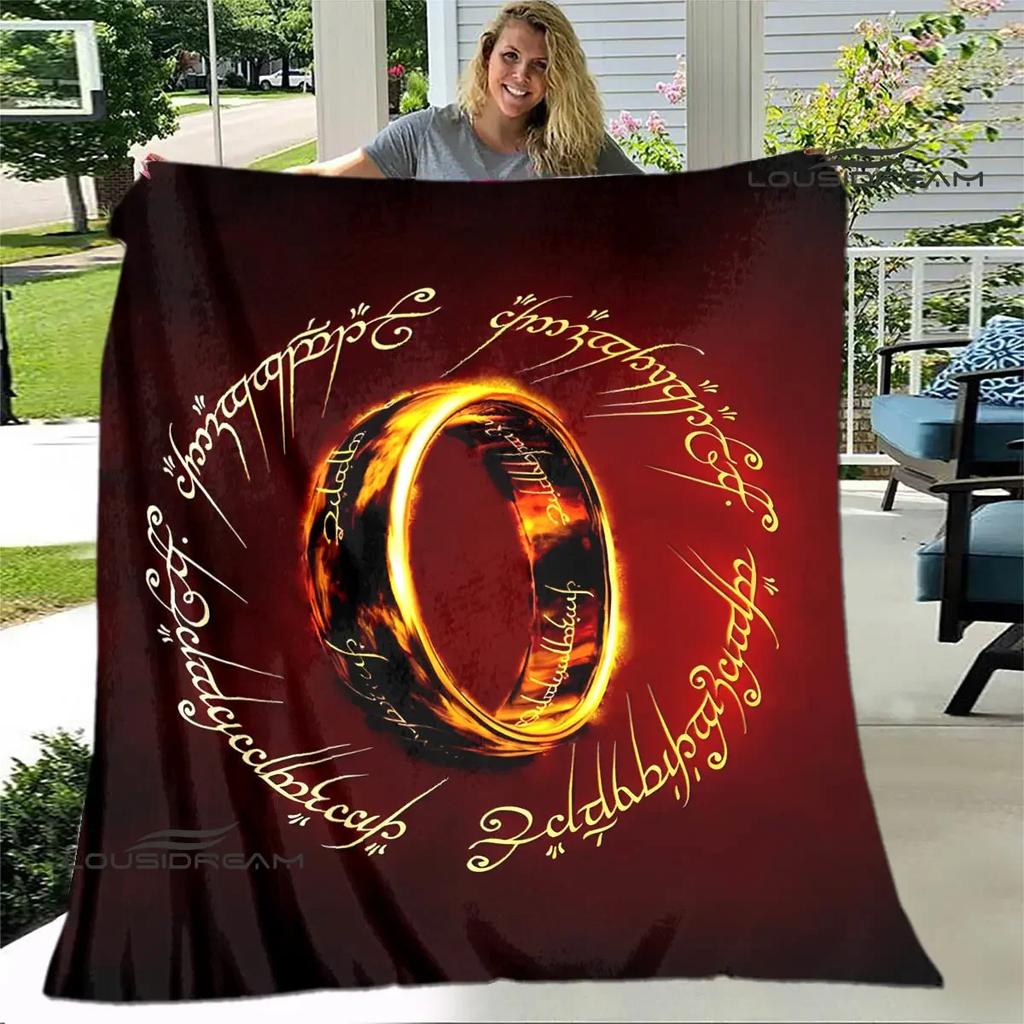 L-Lord of the Rings Printed blanket Flannel Warm Blanket Soft Comfortable Blanket Home Travel Blanket bed linings Birthday Gift