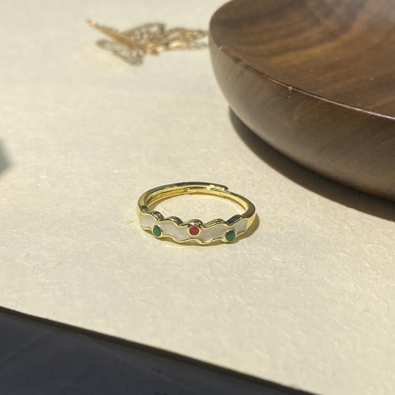 Vintage Style Geometric Adjustable Rings For Women Elegant Fashionable Copper Jewelry