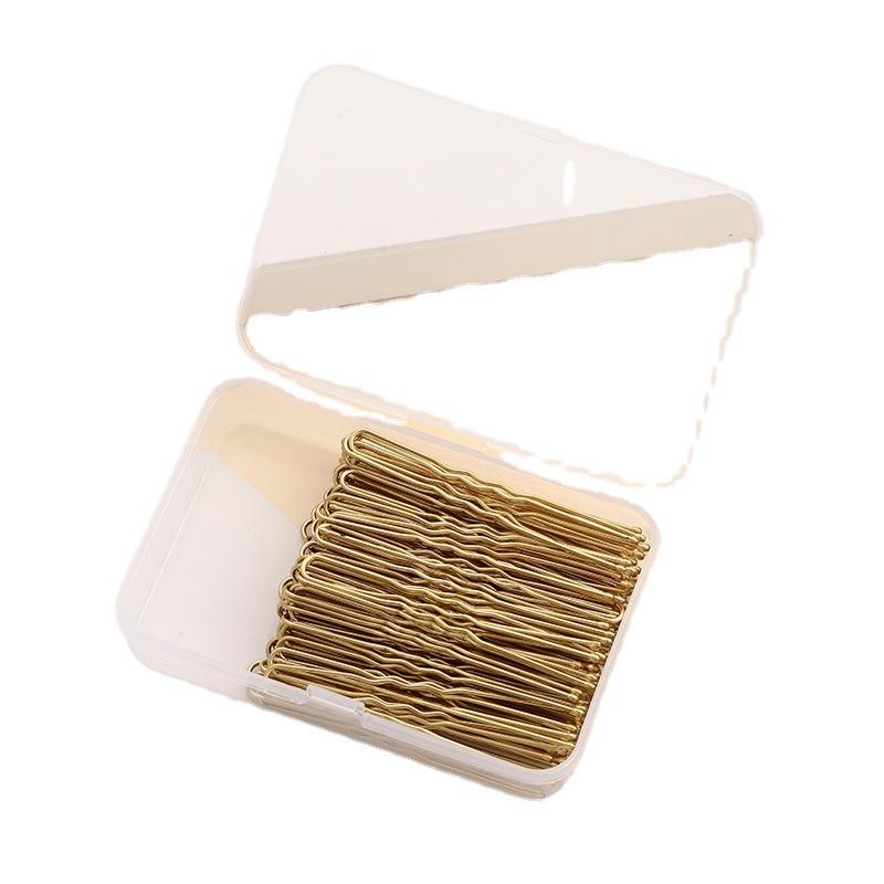 Lot de 150 épingles à cheveux en forme de A, simples, en acier noir, avec plaque invisible, pour fixation des cheveux