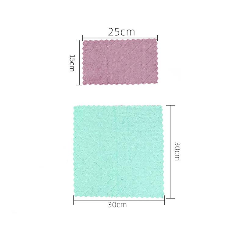 10/20pcs Dishwashing Cloth Kitchen Cleaning Wipes Household Multipurpose Absorbent Nonstick Oil Fiber Cleaning Cloth