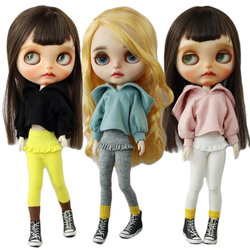 For Blythe Doll Clothes Sweater for Ob24 Ob22 Azone Dolls Jeans and Hoodie
