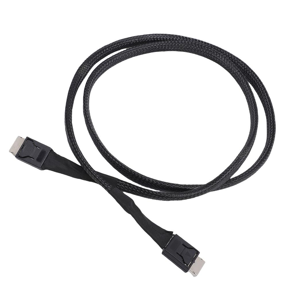 SFF 8611 4i to SFF 8611 4i Cable PCIe4.0 64Gpbs SSD Data Active with Nylon Cable Jacket 39.3in for Server Connection