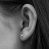 BAEK WOL Tiny Oval Earrings (14K Gold)