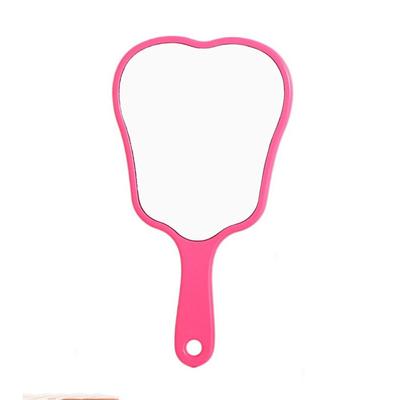 Durable Plastic Tooth-shaped Mirror Mini High-definition Handheld Sector Mirror Lightweight Portable Makeup Mirror Women