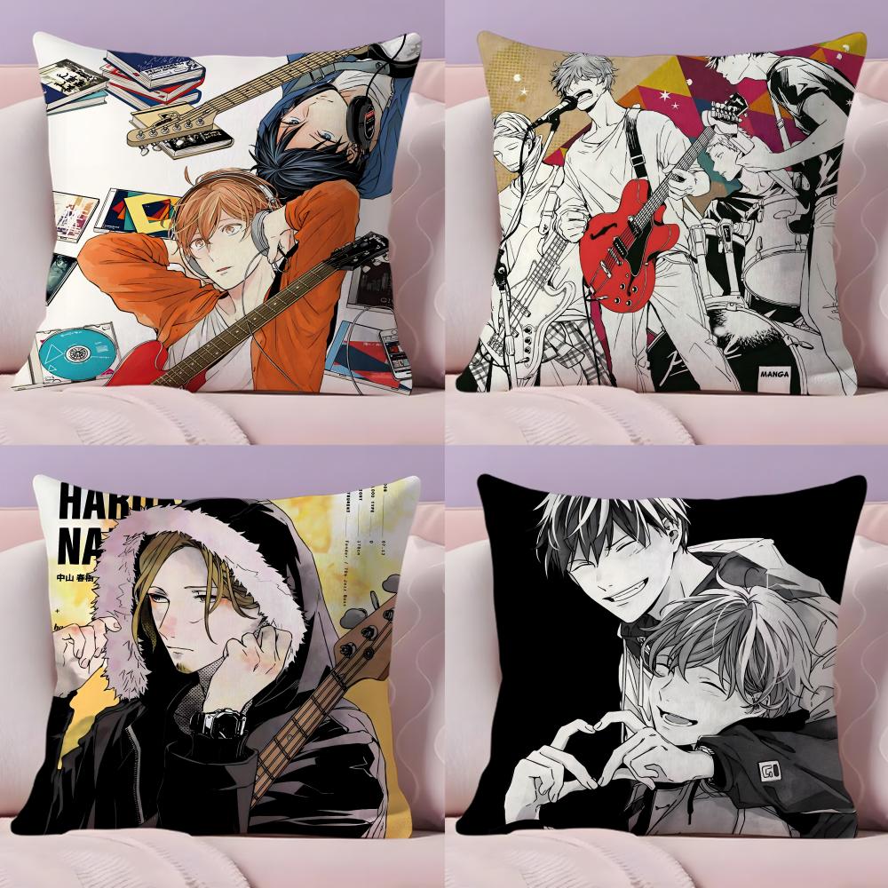G-Given Yaoi Anime Cushion Cover Plush Fabric Soft Double-Sided Printed Sofa Warm Winter Home Gift Pillow Cover