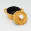 Skater IH Compatible Cocotte Oven Pumpkin 12cm Pot, Two-handed Pot, Cooking, Iron, Enameled, Yellow, INCT12N-A