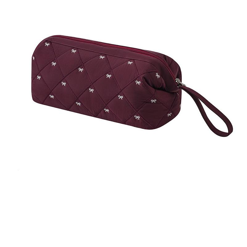 Steppmuster Kosmetiktasche - Tragbare Kulturtasche mit Griff für Reisen & Täglichen Gebrauch (5 Farben)