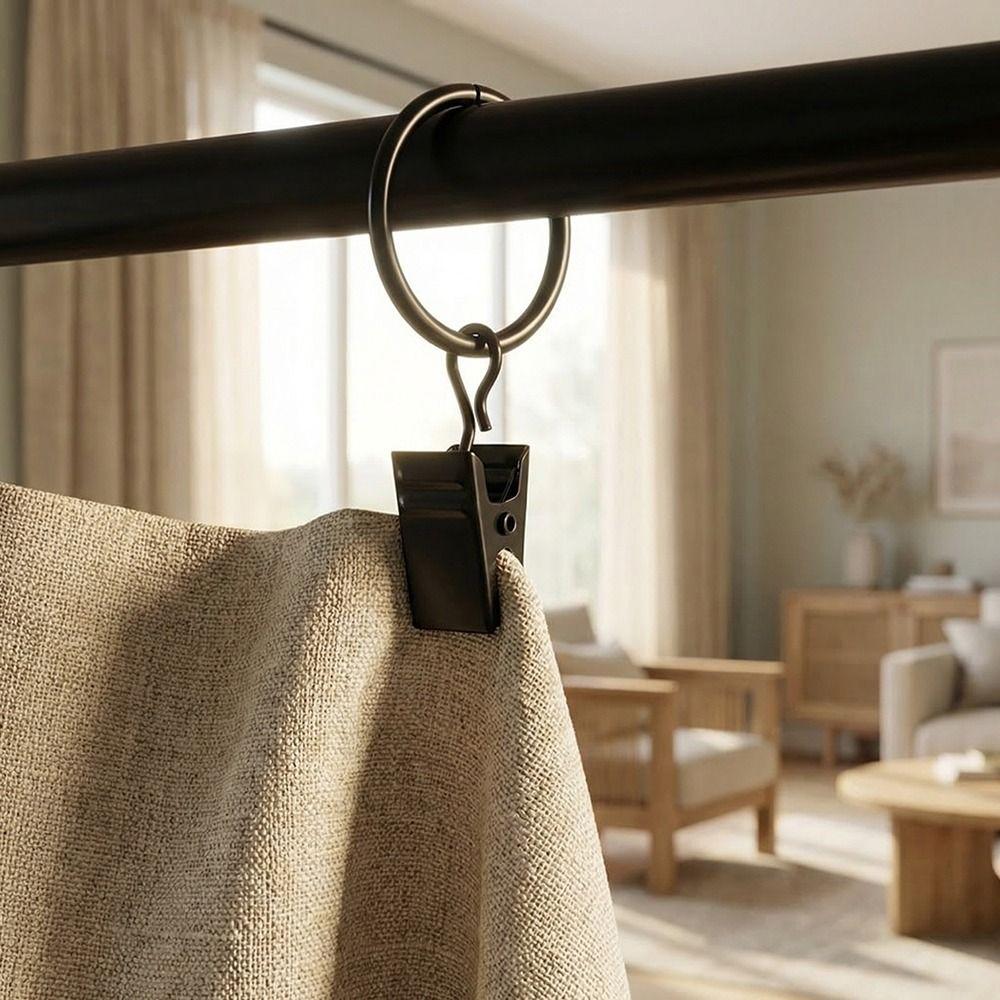 Metal Curtain Rings Heavy Duty Roman Circles Decorative Hanger Pins Metal Curtain Clips Home