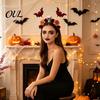 Festive Hair Decorations for Costumes Halloween Flower Skeleton Bat Headband, Gothic Floral Skull Bands, Spooky Fashionable Clips Accessory,