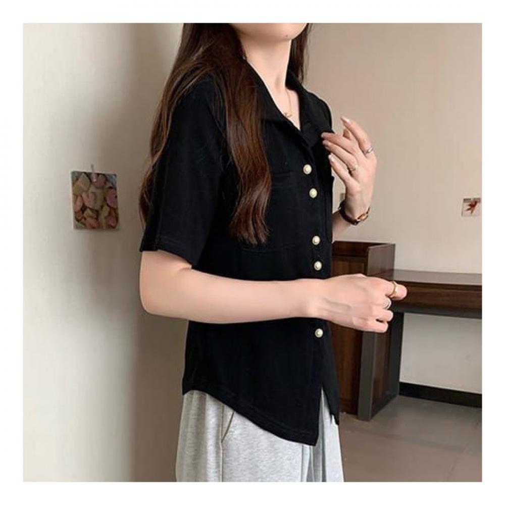 NaVaVa Women Elegant V Neck Collar Short sleeVe Blouse Nb2141