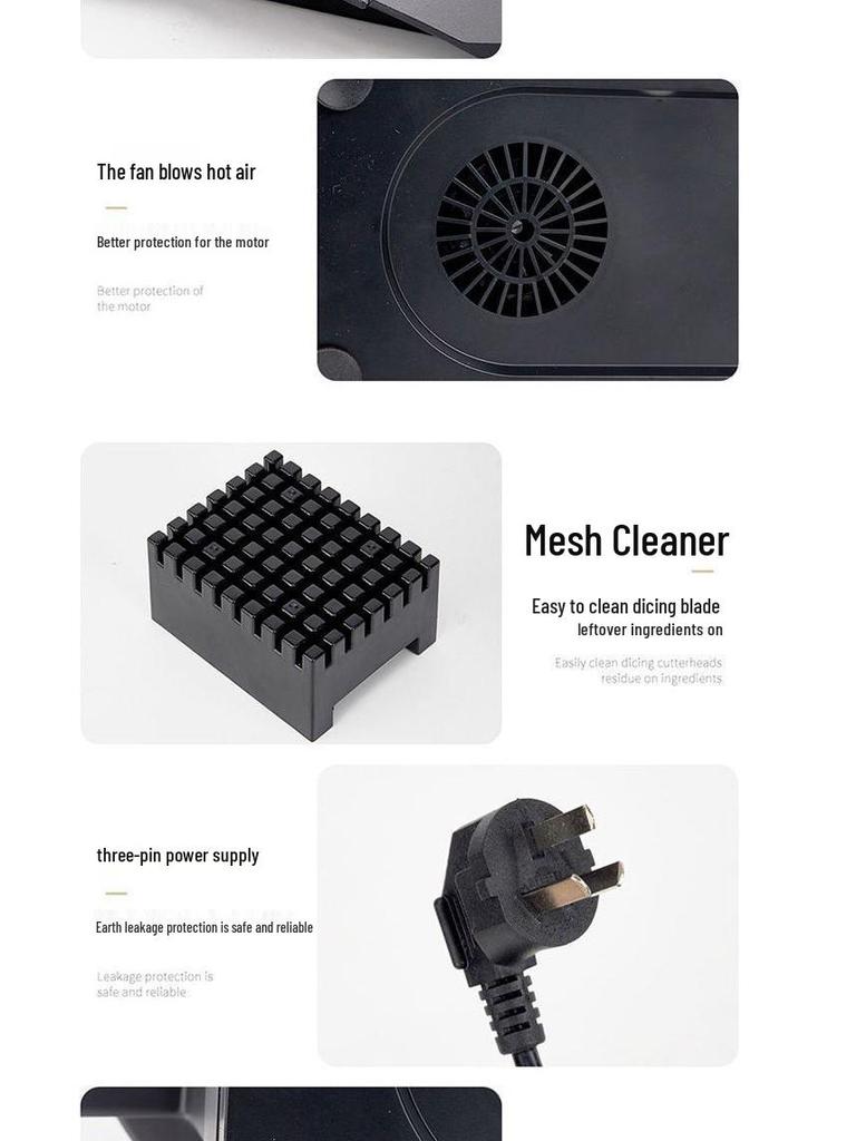 Elektrisk Multifunktionell Grönsaksskärare för Kommersiellt Bruk och Matsalar: Tärnings-, Kubs och Skärmaskin