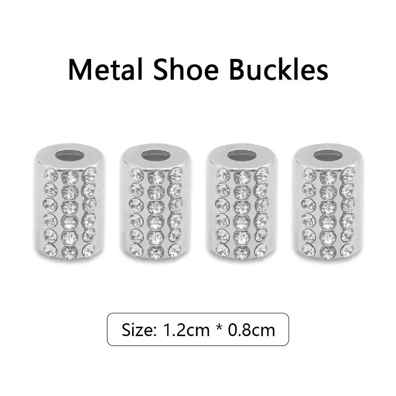 Elastic Round Printed Shoe Laces Diamond Metal Buckle No Tie Shoelaces Without Ties Shoelace for Sneakers Woman Man Shoestrings
