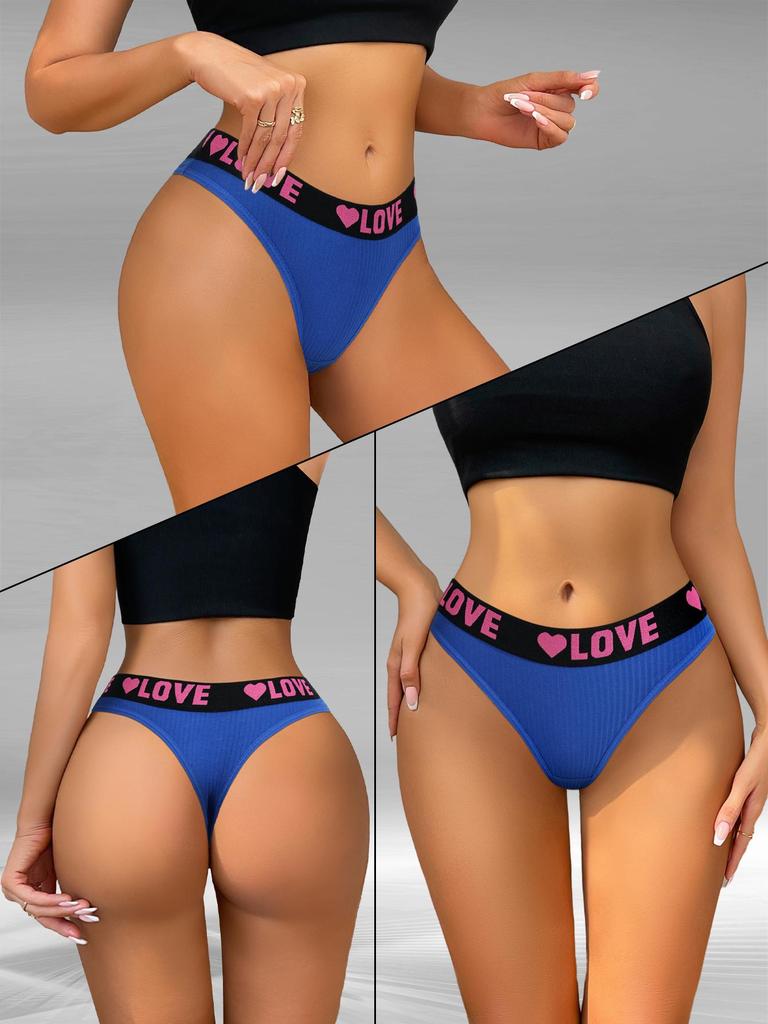 7Pcs/Set Women Thongs Sexy Underwear Low Waist Panties Sport Girls Briefs Cotton G-String Breathable XS-L Panty Female Lingerie