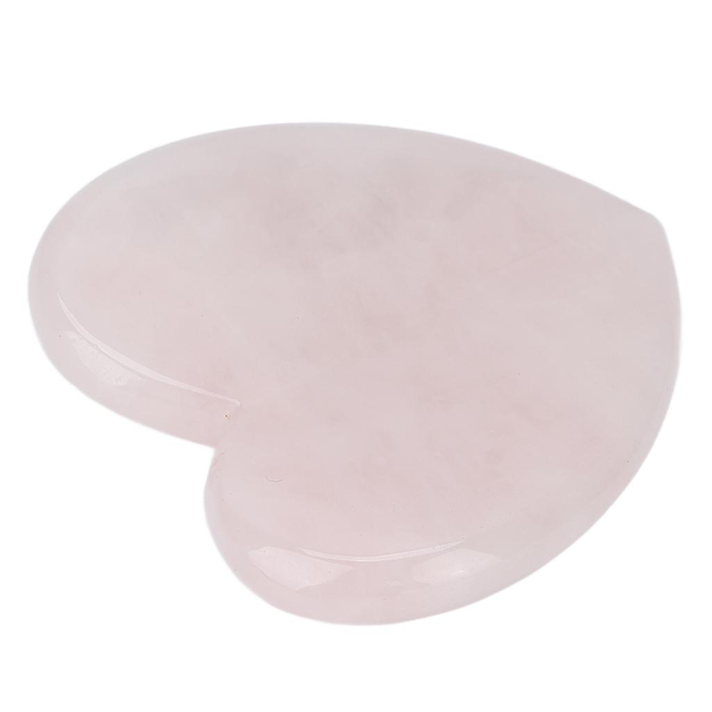 Rosenquarz Jade Stein Guasha Herzform Schaben Gesichtslifting Steinwerkzeug für SPA Akupunkturtherapie Massage