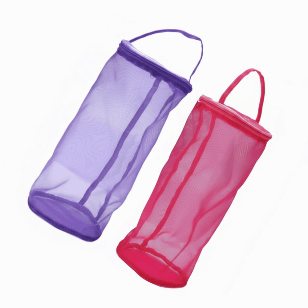 2pcs Yarn Dispenser Hole Yarn Storage Bag Zipper Closure Knitting Organizer Tote For Knitting