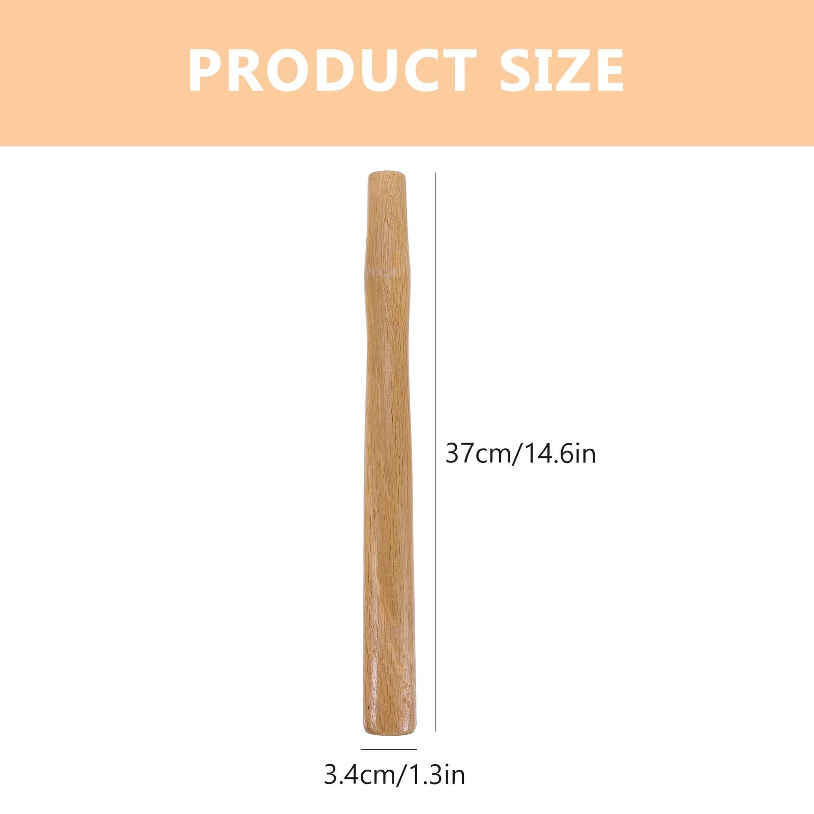 

2Pcs Wooden Hammer Handle 40cm Replacement Durable Octagon Natural Wood Hammer Handle Replacement for Claw Ball Peen светло-коричневого