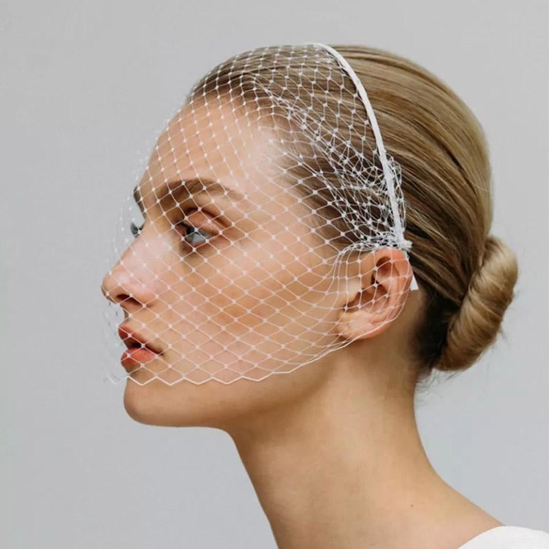 1PC Retro Veil Headband Bridal Headpiece Birdcage Fascinator Mesh Netted Headwear
