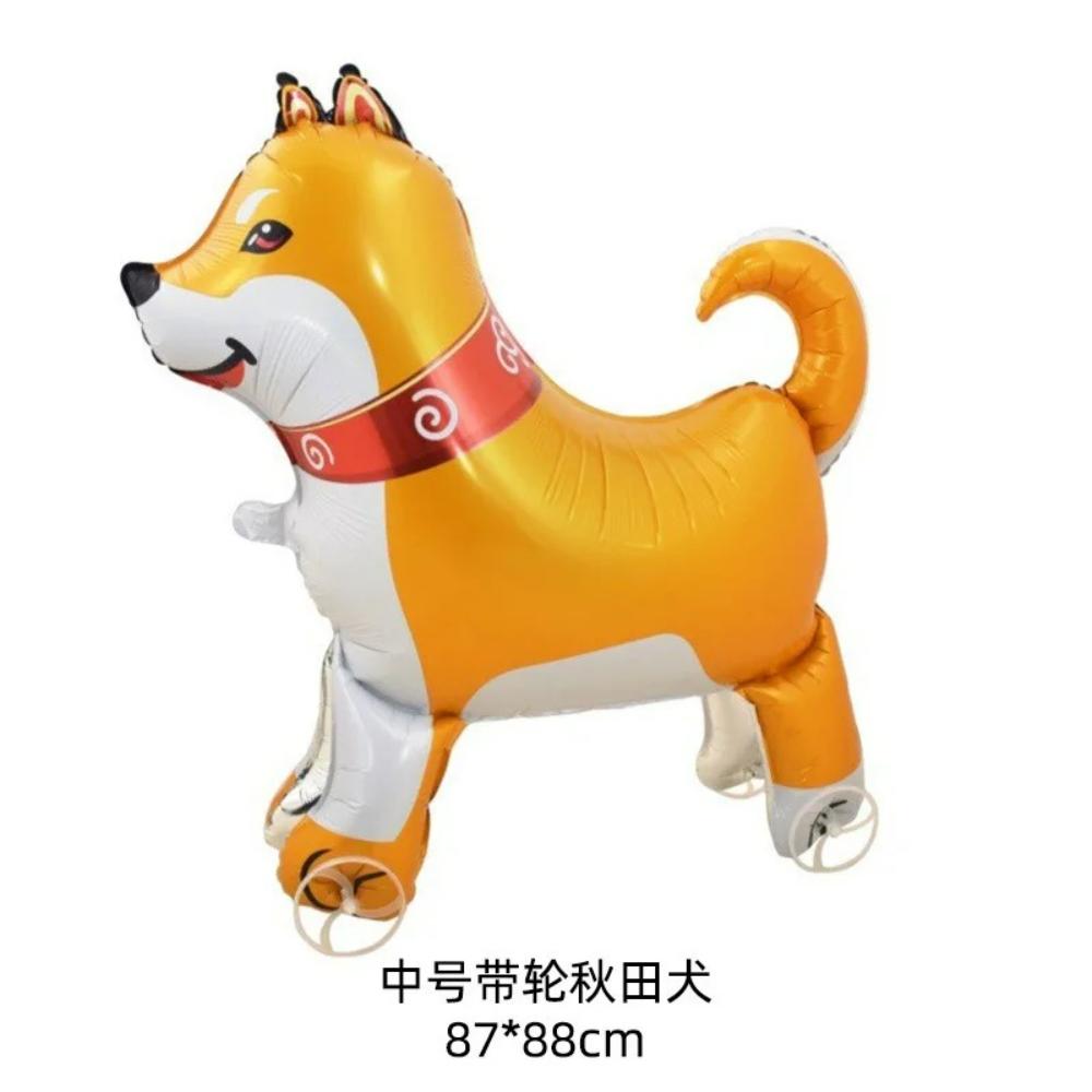 16pcs Cute Walking Animal Foil Balloons with Wheels Walking Wheels Elephants Dinosaurs Lions Rabbits Children's Toy Balloons
